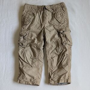 babyGap beige cotton nylon blend fully lined cargo utility pants 2T toddler boys